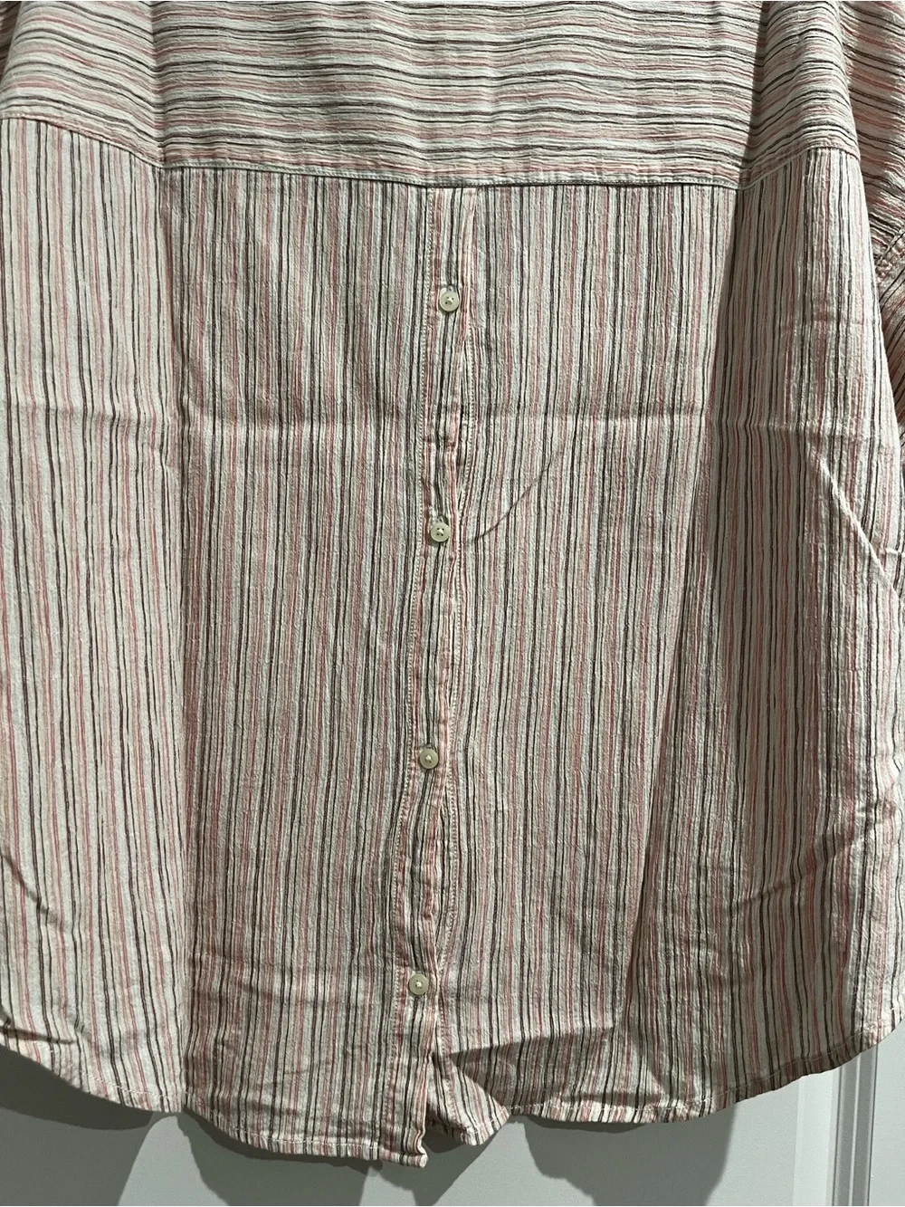 Madewell Pink and White Striped Short-Sleeve Camp Shirt - Picture 4 of 4